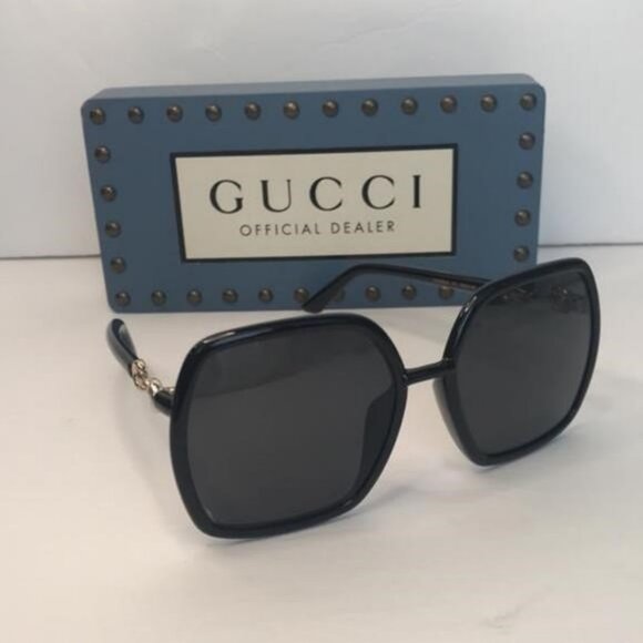 💯 - Authentic New GUCCIGrey Square Ladies SunglassesGG0890S 001 55 - Picture 12 of 16